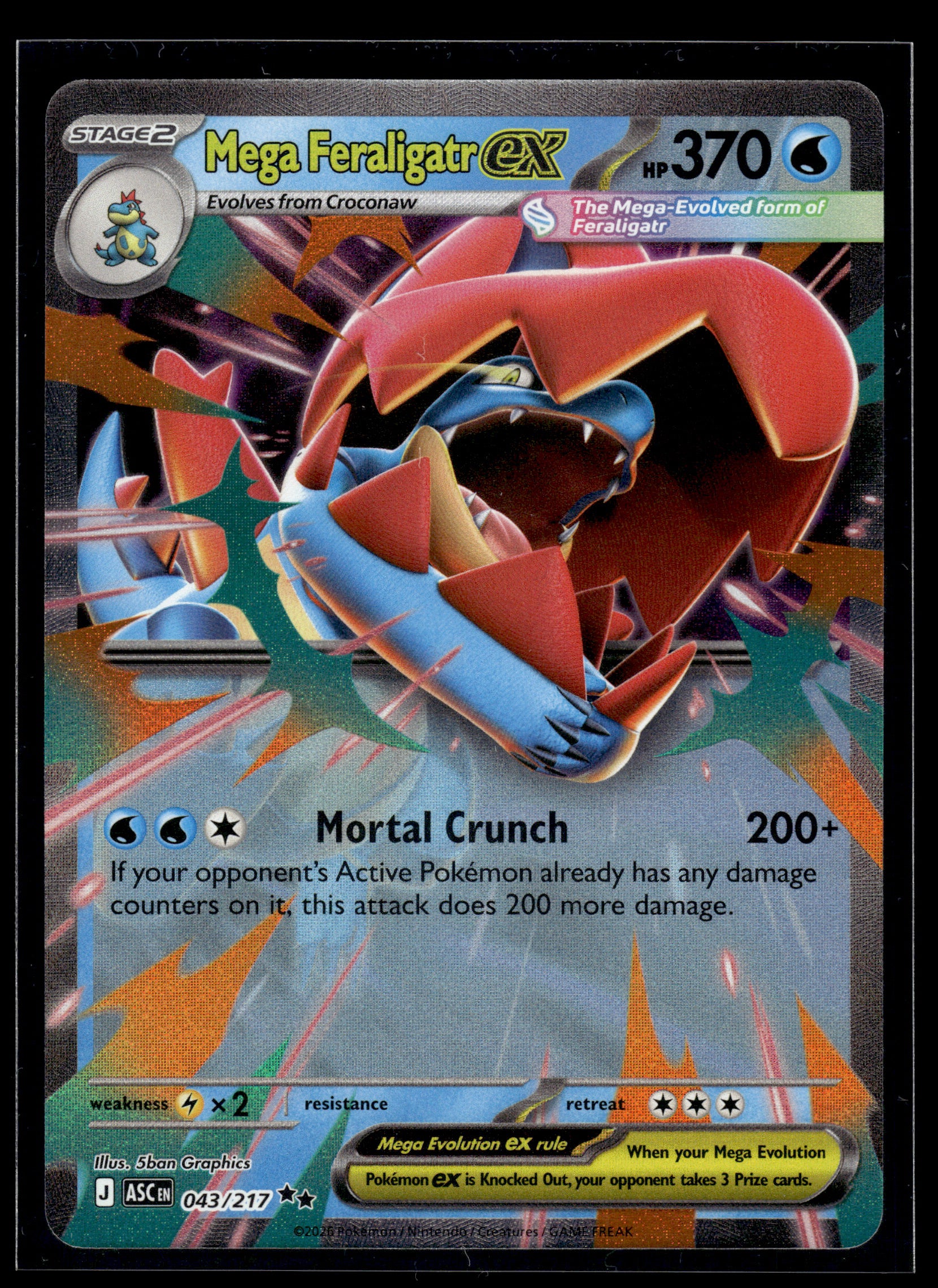 Mega Feraligatr ex #043/217 Ascended Heroes VLP