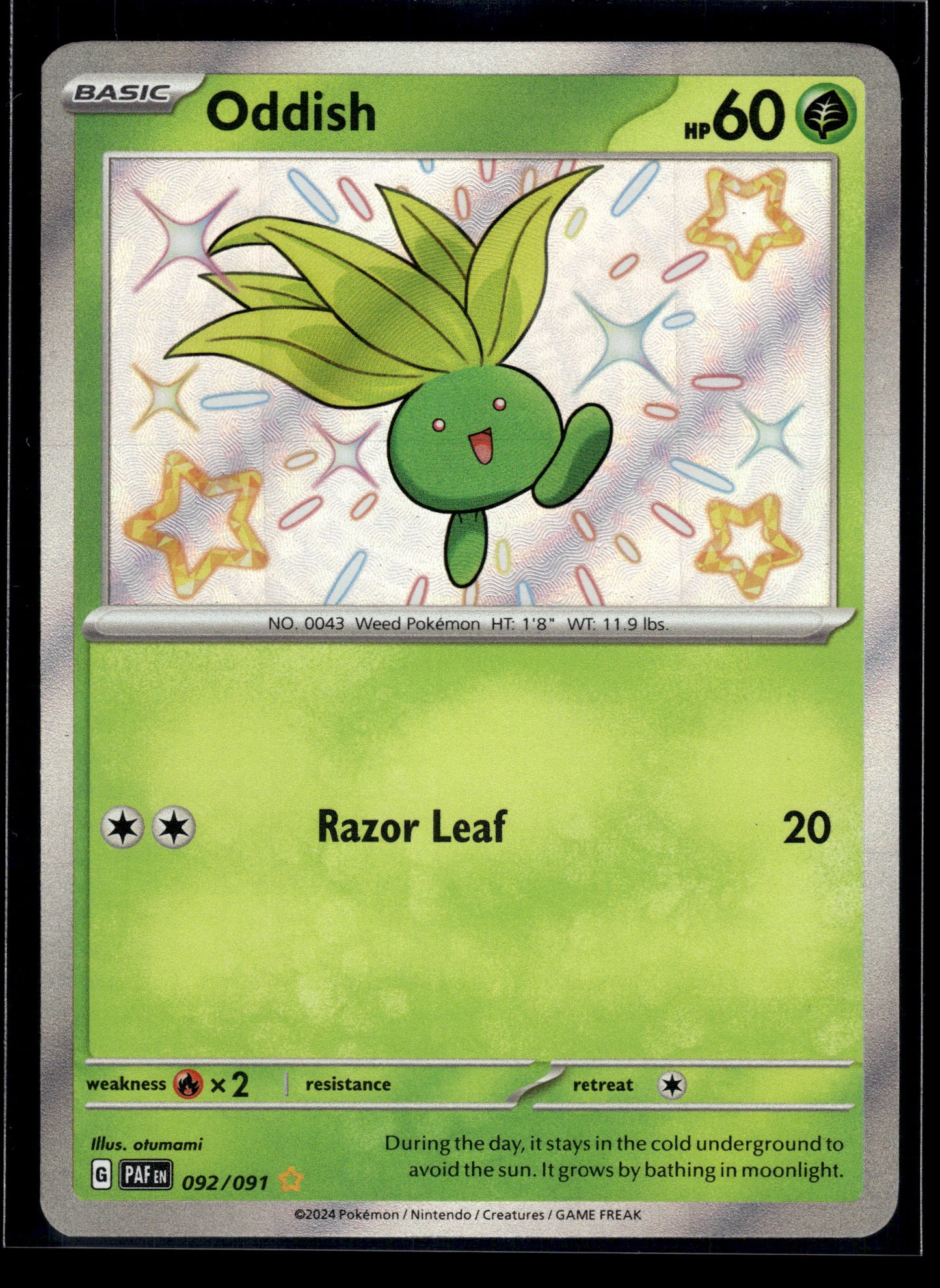 Oddish #092/091 Paldean Fates LP