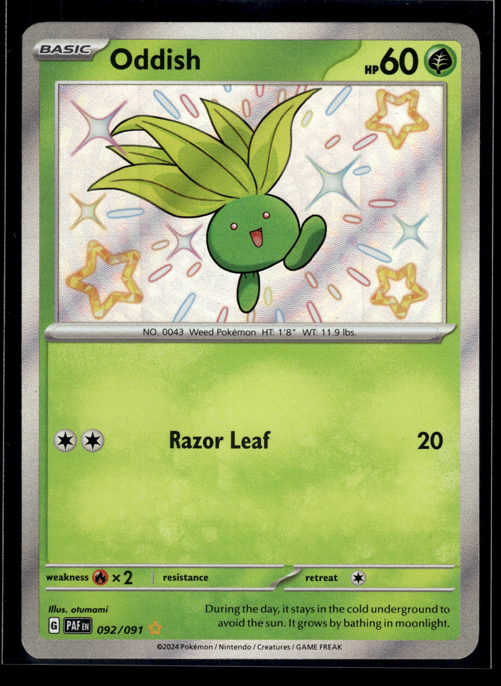 Oddish #092/091 Paldean Fates LP