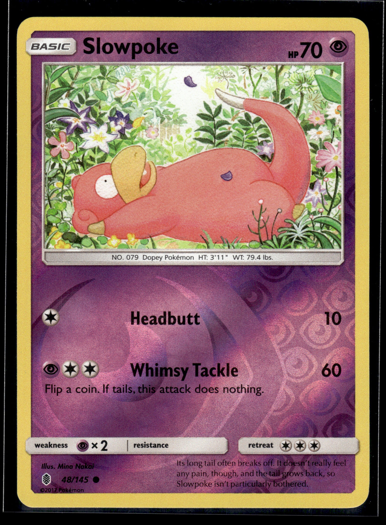 Slowpoke #48/145 Reverse Holo Guardians Rising LP