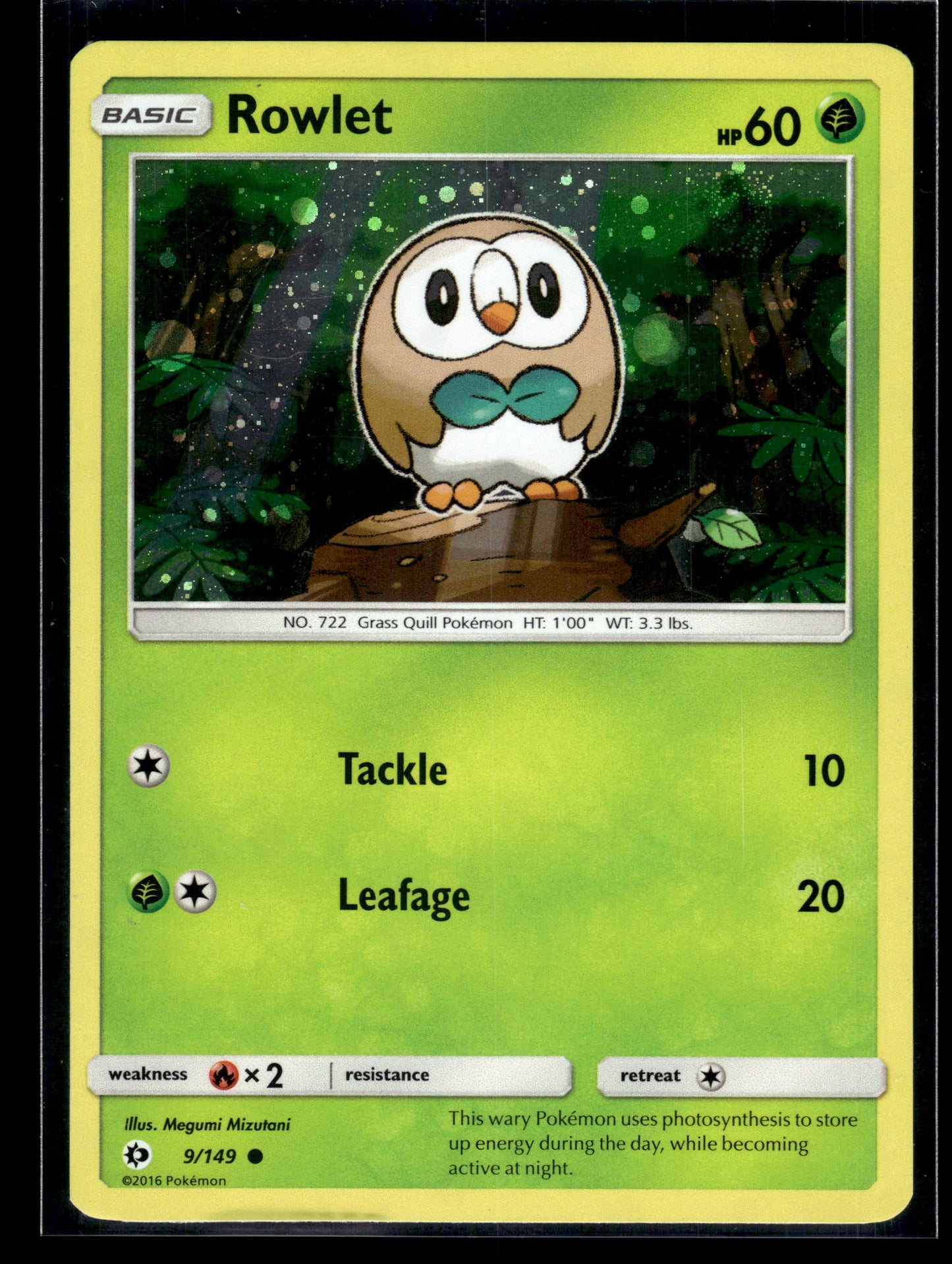 Rowlet #9/149 Sun & Moon Base Set MP