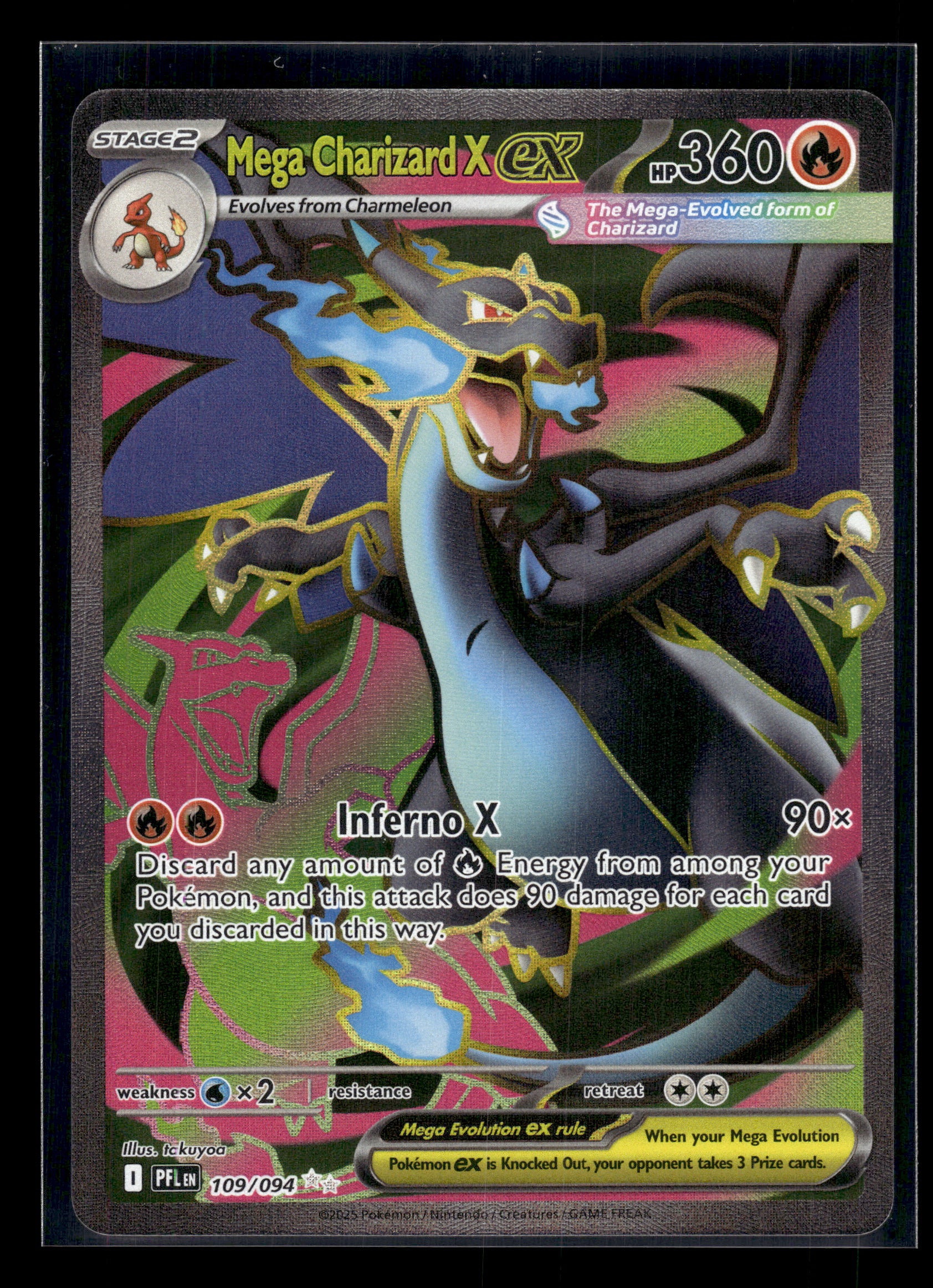 Mega Charizard X ex #109/094 Phantasmal Flames NM