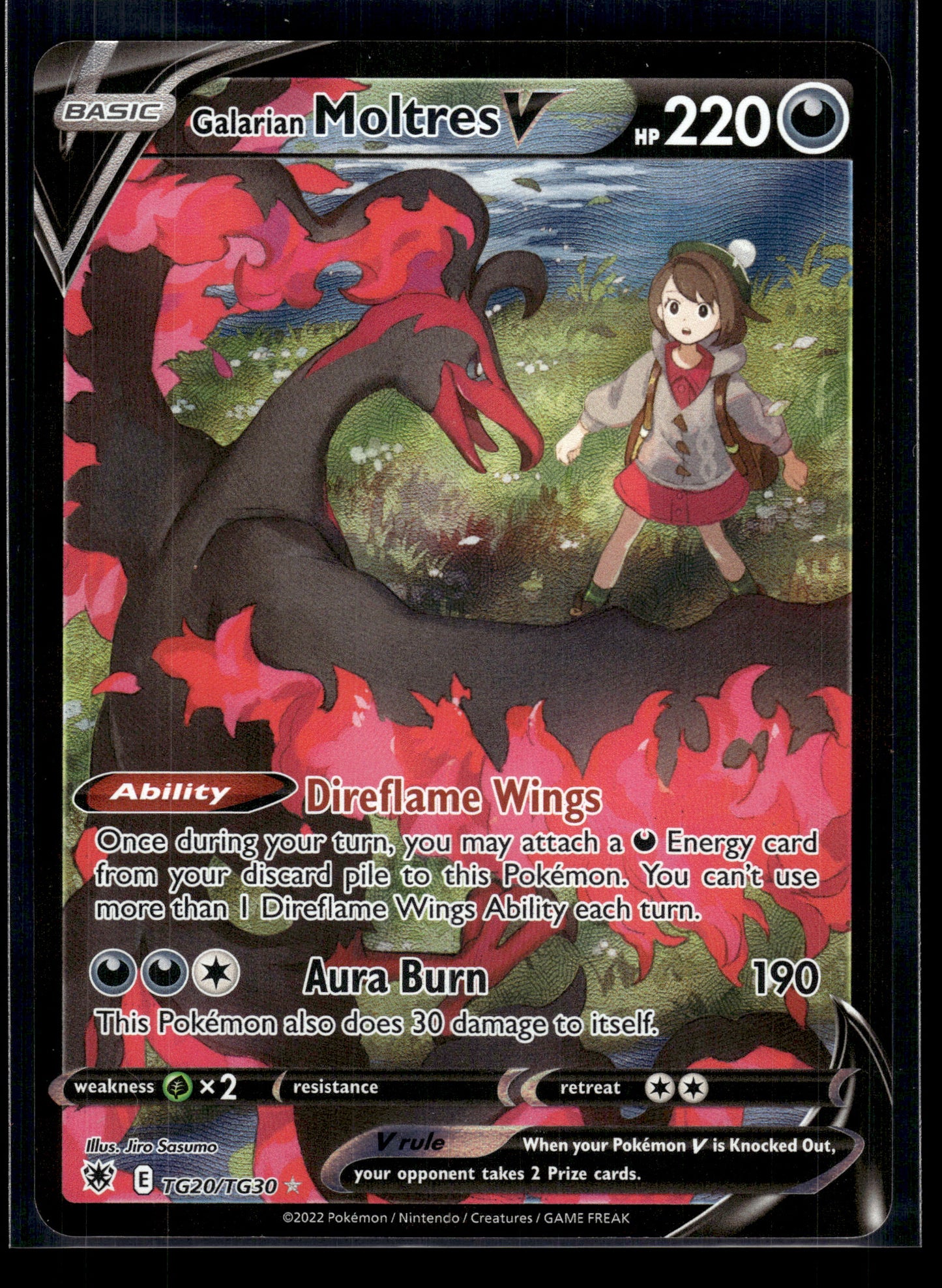 Galarian Moltres V #TG20/TG30 Astral Radiance Trainer Gallery VLP
