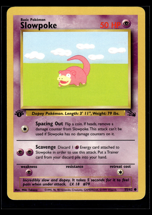 Slowpoke #55/62 1st Edition Fossil LP