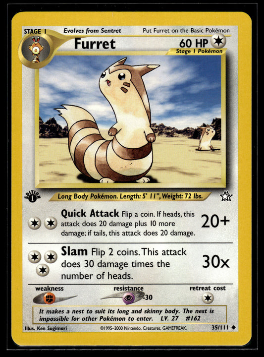 Furret #035/111 1st Edition Neo Genesis LP