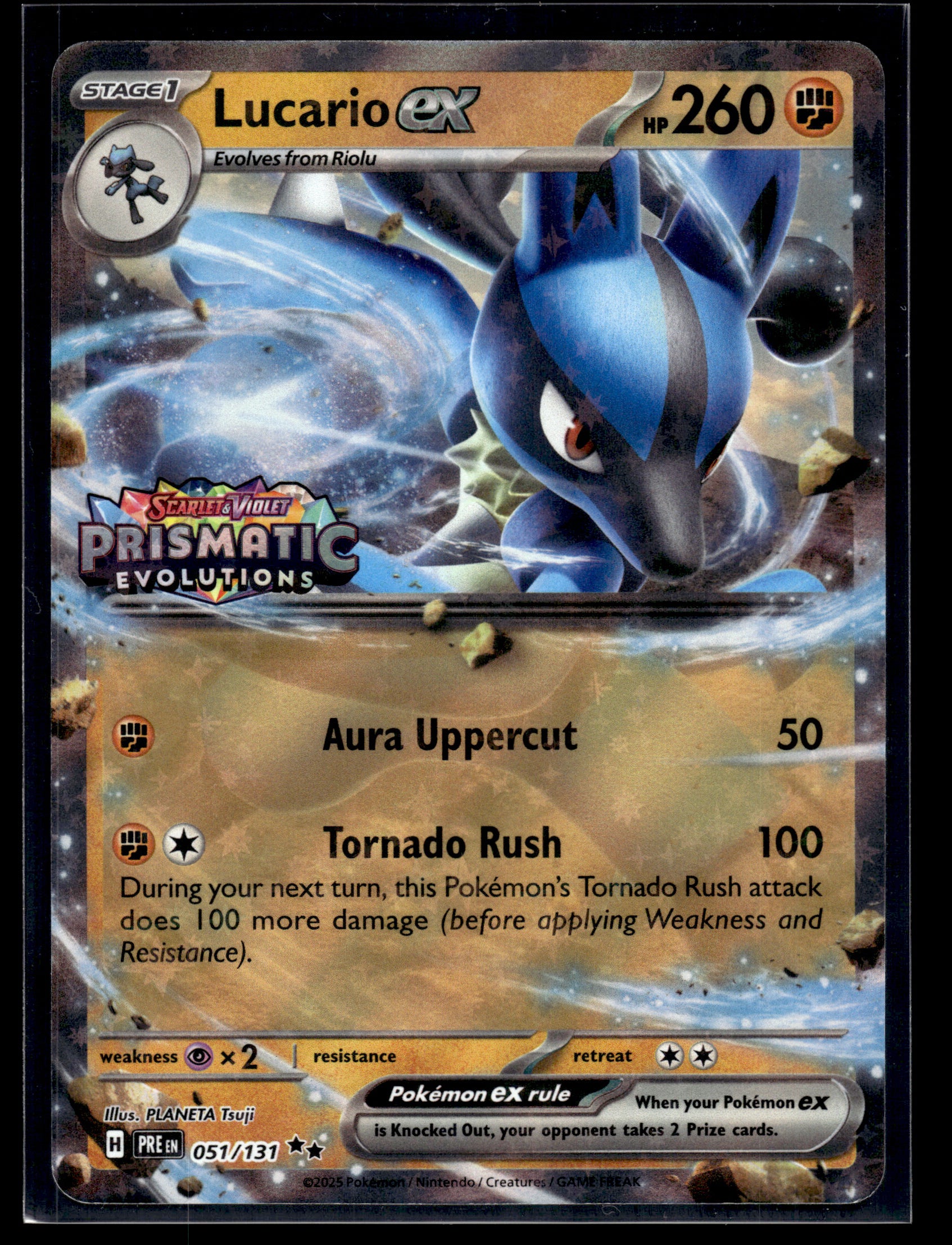 Lucario ex #051/131 STAMPED Prismatic Evolutions VLP