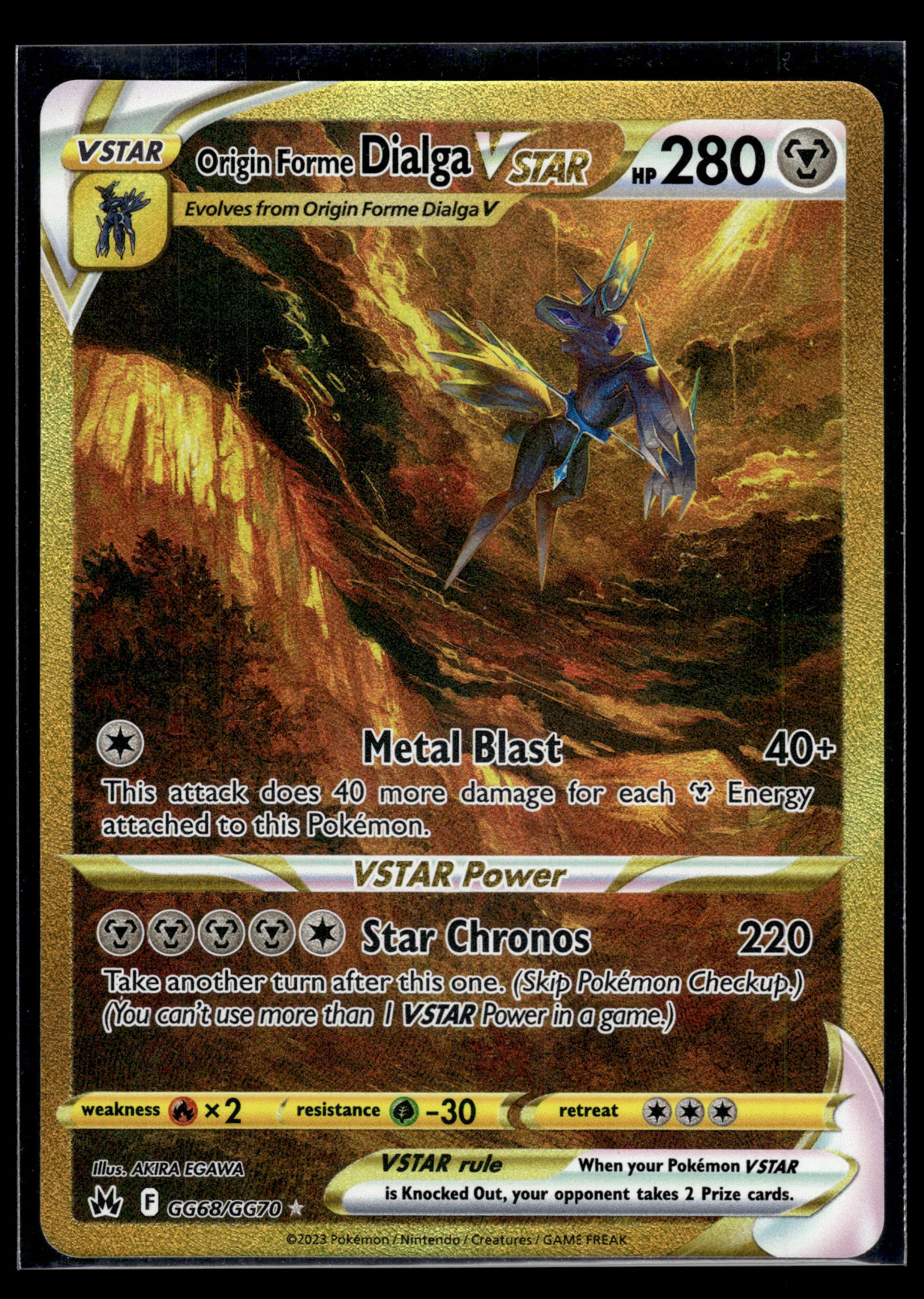Origin Forme Dialga VSTAR #GG68/GG70 Crown Zenith VLP
