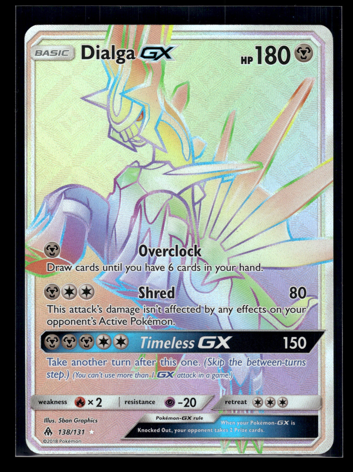 Dialga GX (Secret) #138/131 SM - Forbidden Light LP