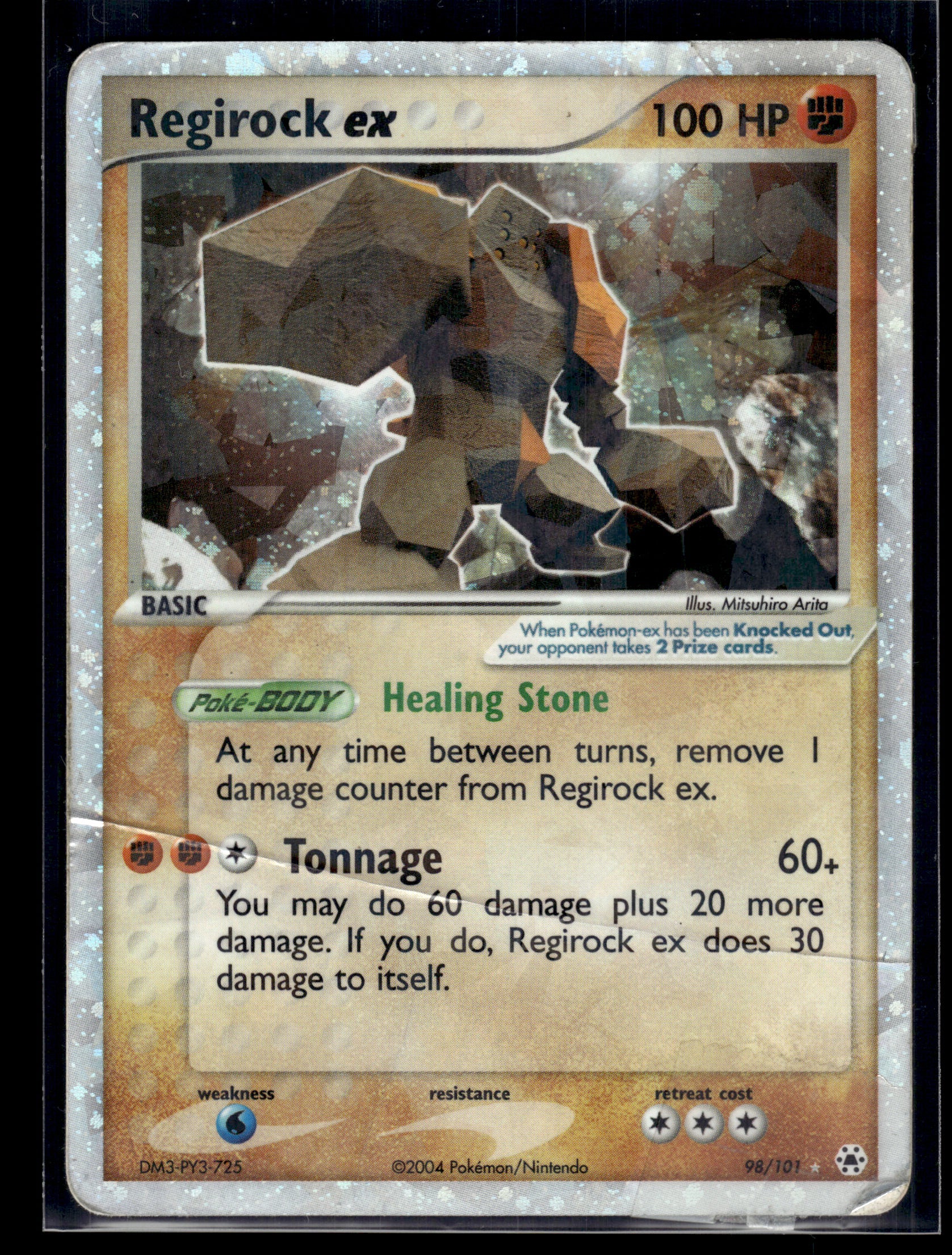 Regirock ex #98/101 Hidden Legends DMG