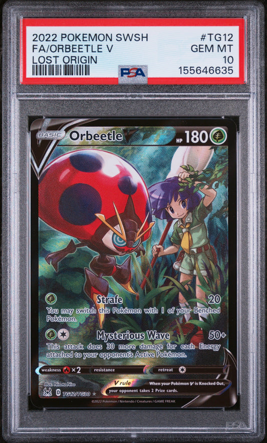 PSA 10 Orbeetle V #TG12 Lost Origin