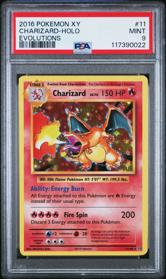 PSA 9 Charizard #11 XY Evolutions