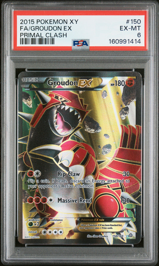 PSA 6 Groudon EX #150 Primal Clash