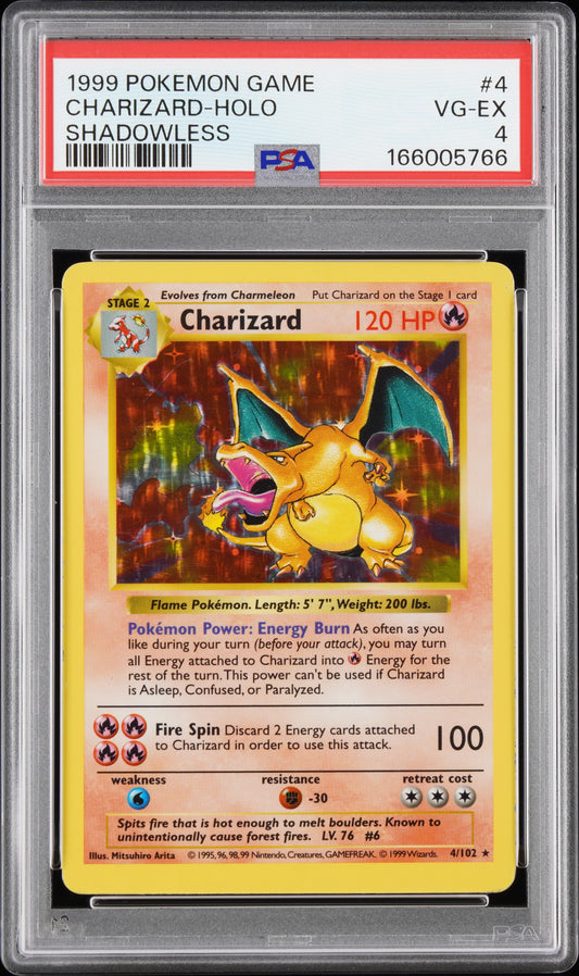 PSA 4 Charizard (Shadowless) #4 Base Set