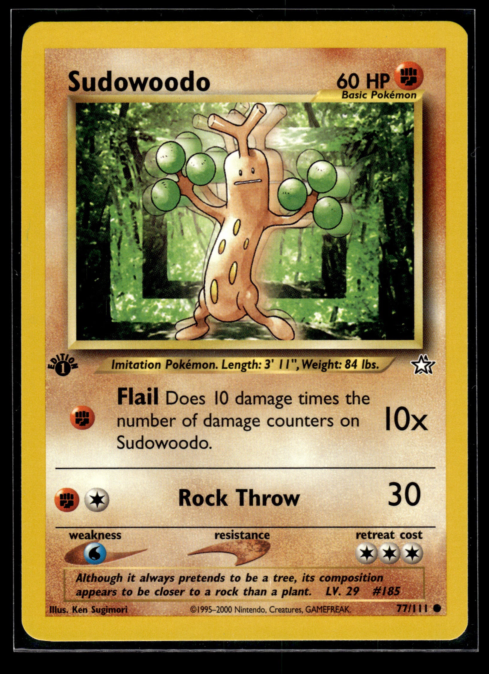 Sudowoodo #077/111 1st Edition Neo Genesis LP