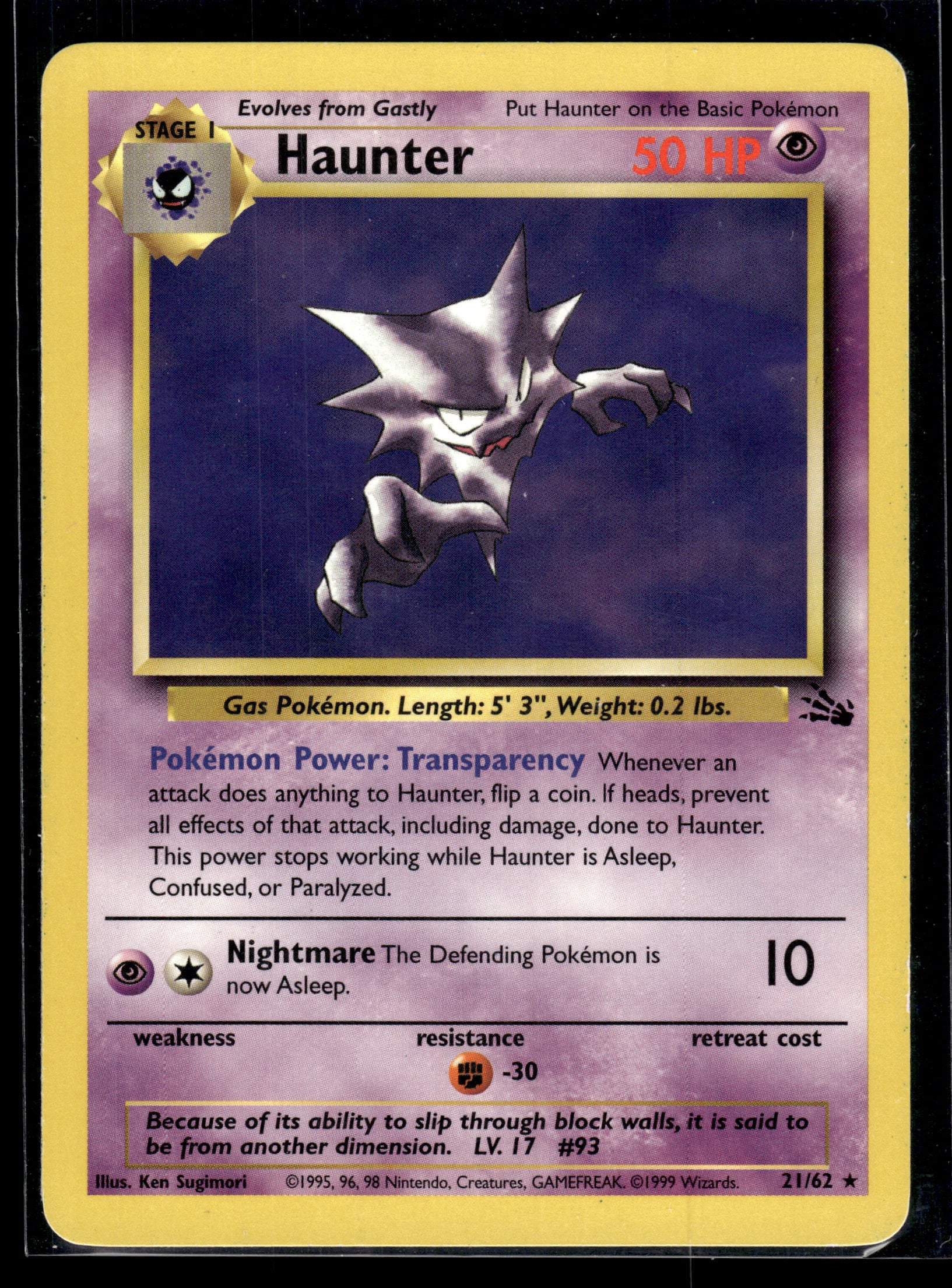 Haunter #21/62 Fossil MP