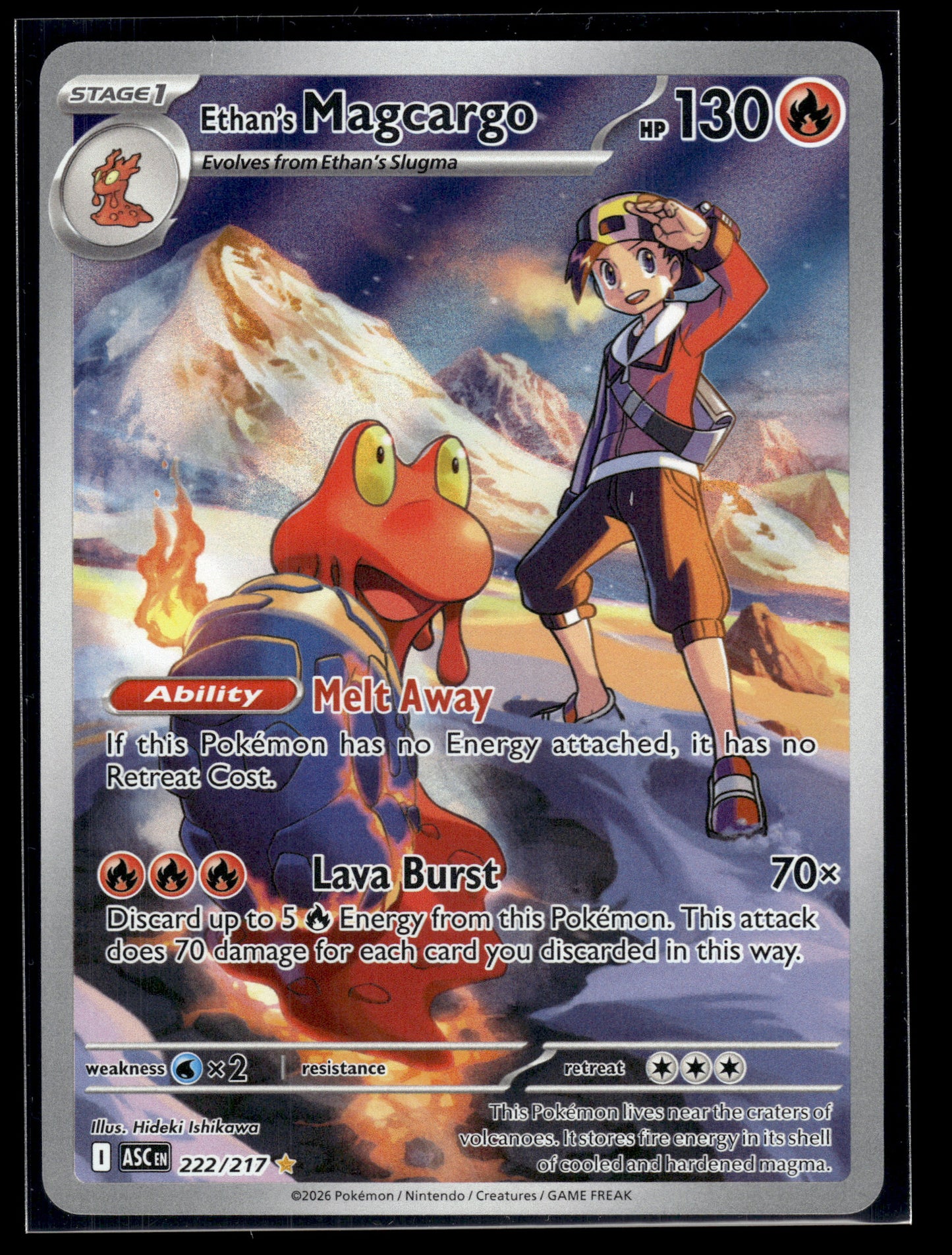 Ethan's Magcargo #222/217 Ascended Heroes NM