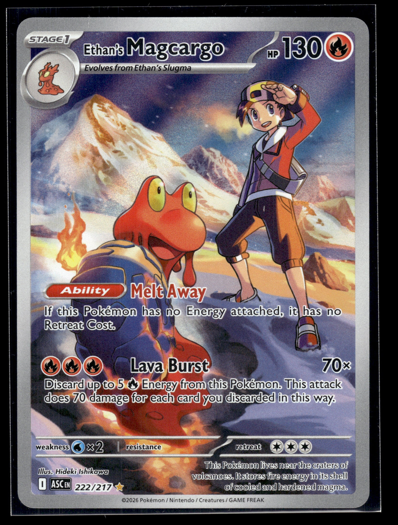 Ethan's Magcargo #222/217 Ascended Heroes NM