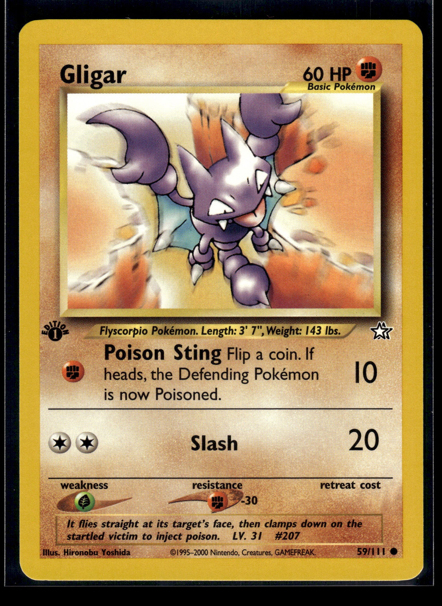 Gligar #059/111 1st Edition Neo Genesis VLP