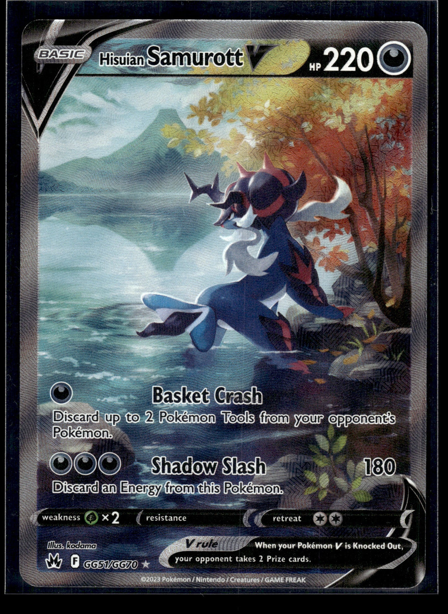 Hisuian Samurott V #GG51/GG70 Crown Zenith: Galarian Gallery LP