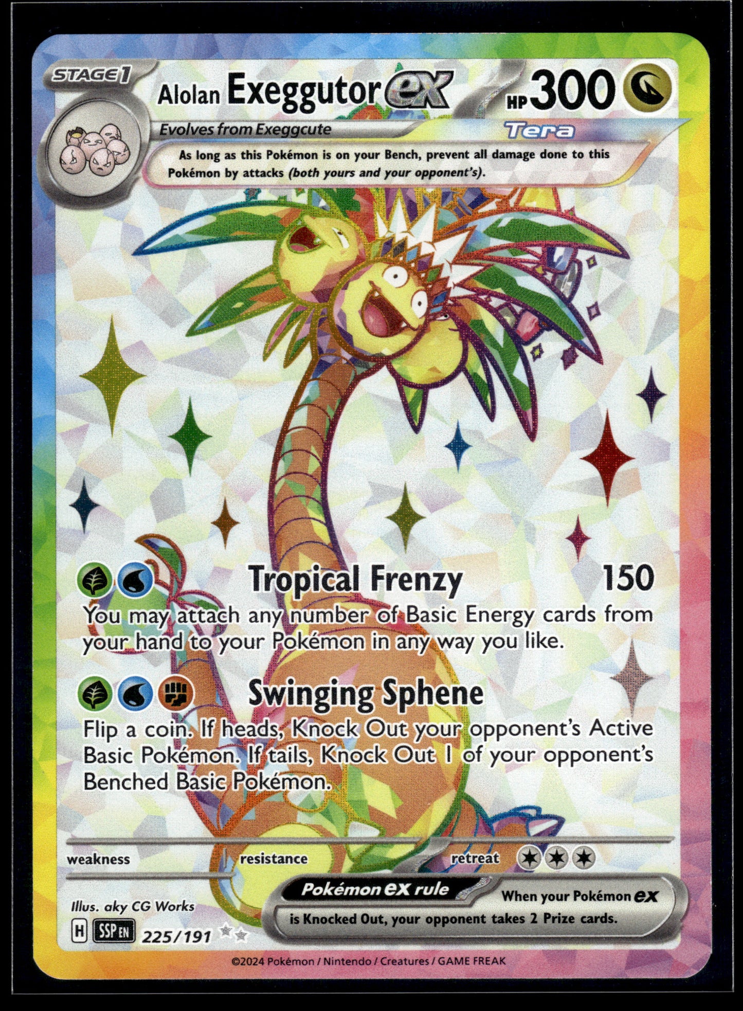 Alolan Exeggutor ex #225/191 Surging Sparks LP