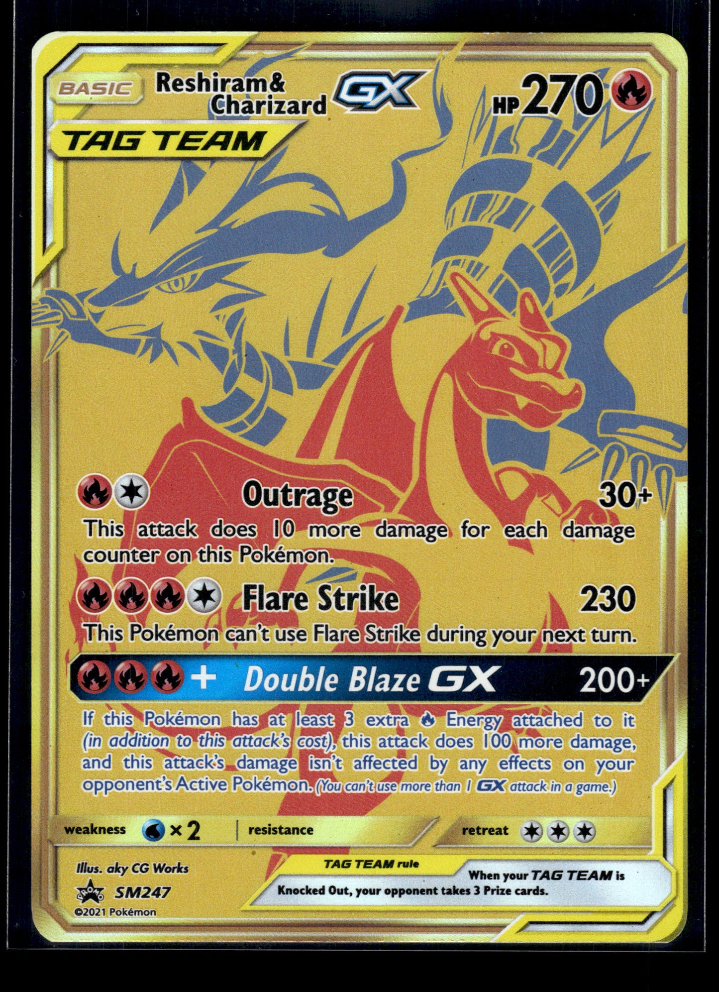 Reshiram & Charizard GX #SM247 Sun & Moon Promo VLP