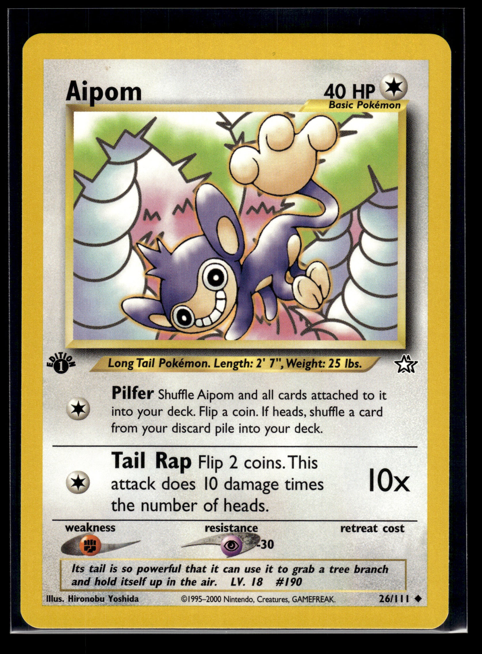 Aipom #026/111 1st Editon Neo Genesis LP