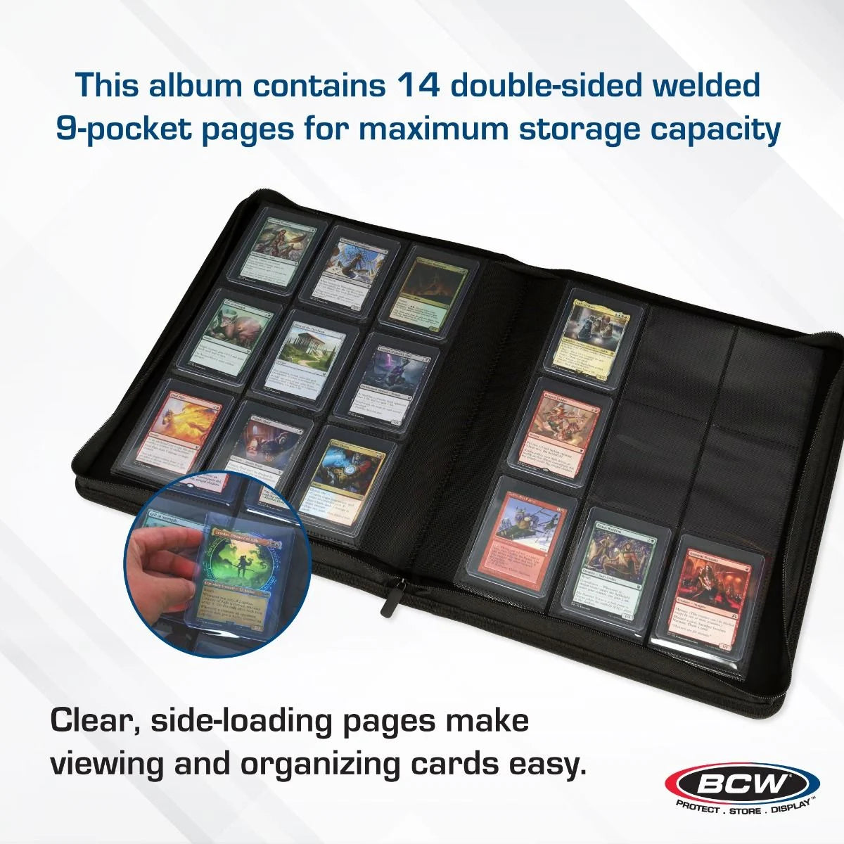 Z-Folio 9-Pocket LX Toploader Zip Binder