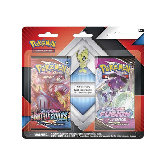 2 Booster Packs & Celebi Collector's Pin Blister