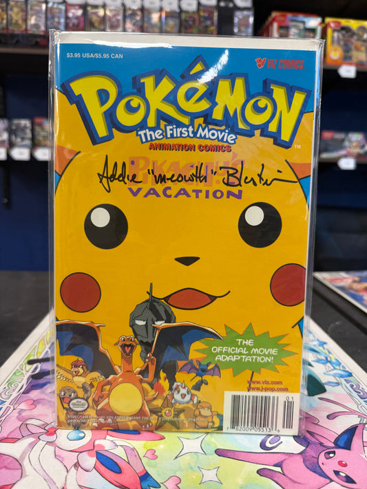 The First Movie: Pikachu's Vacation Comic Addie "meowth" Blaustein AUTOGRAPH w/ CoA