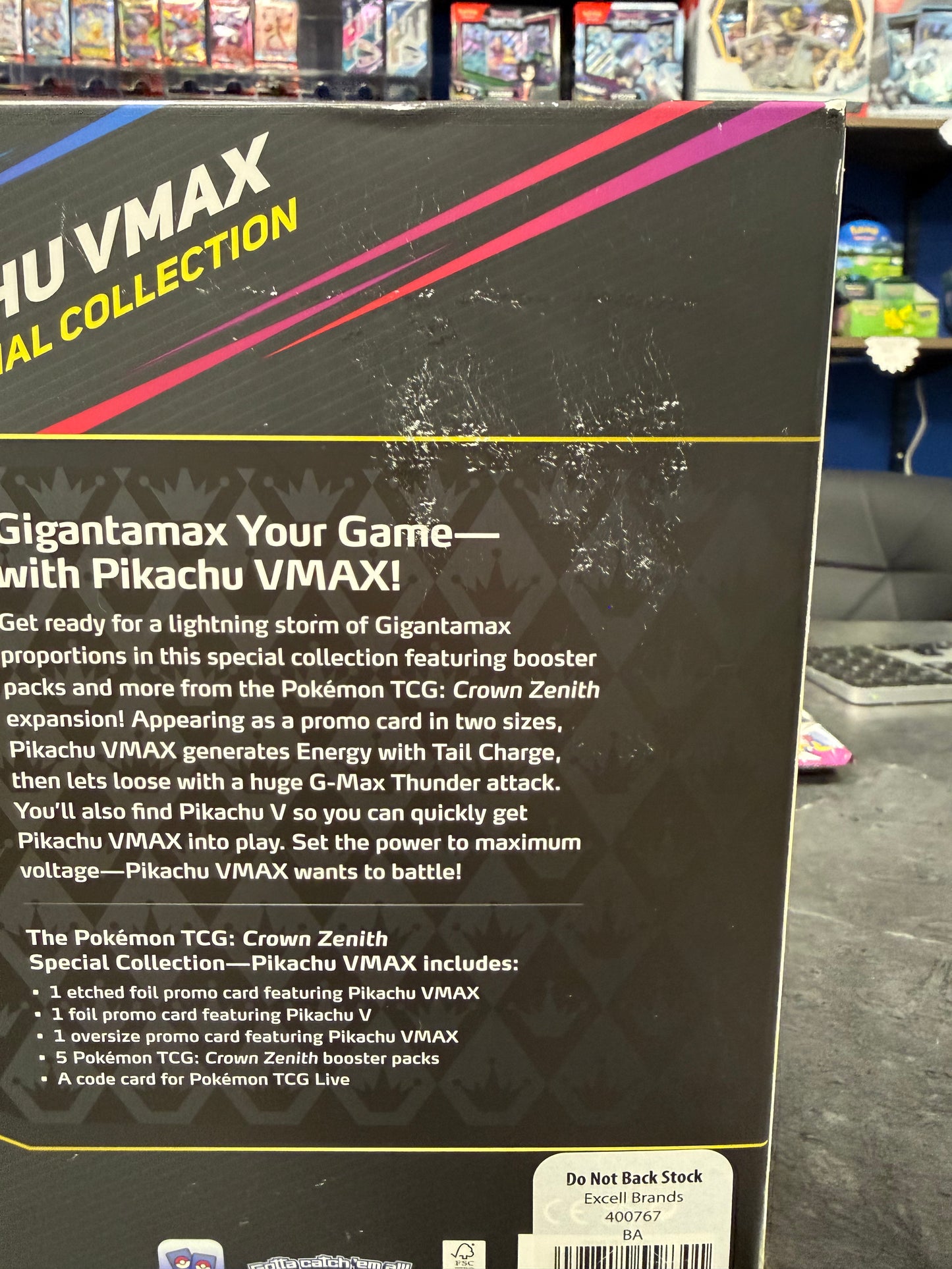 Pikachu VMAX Special Collection Crown Zenith (wear, see pics)