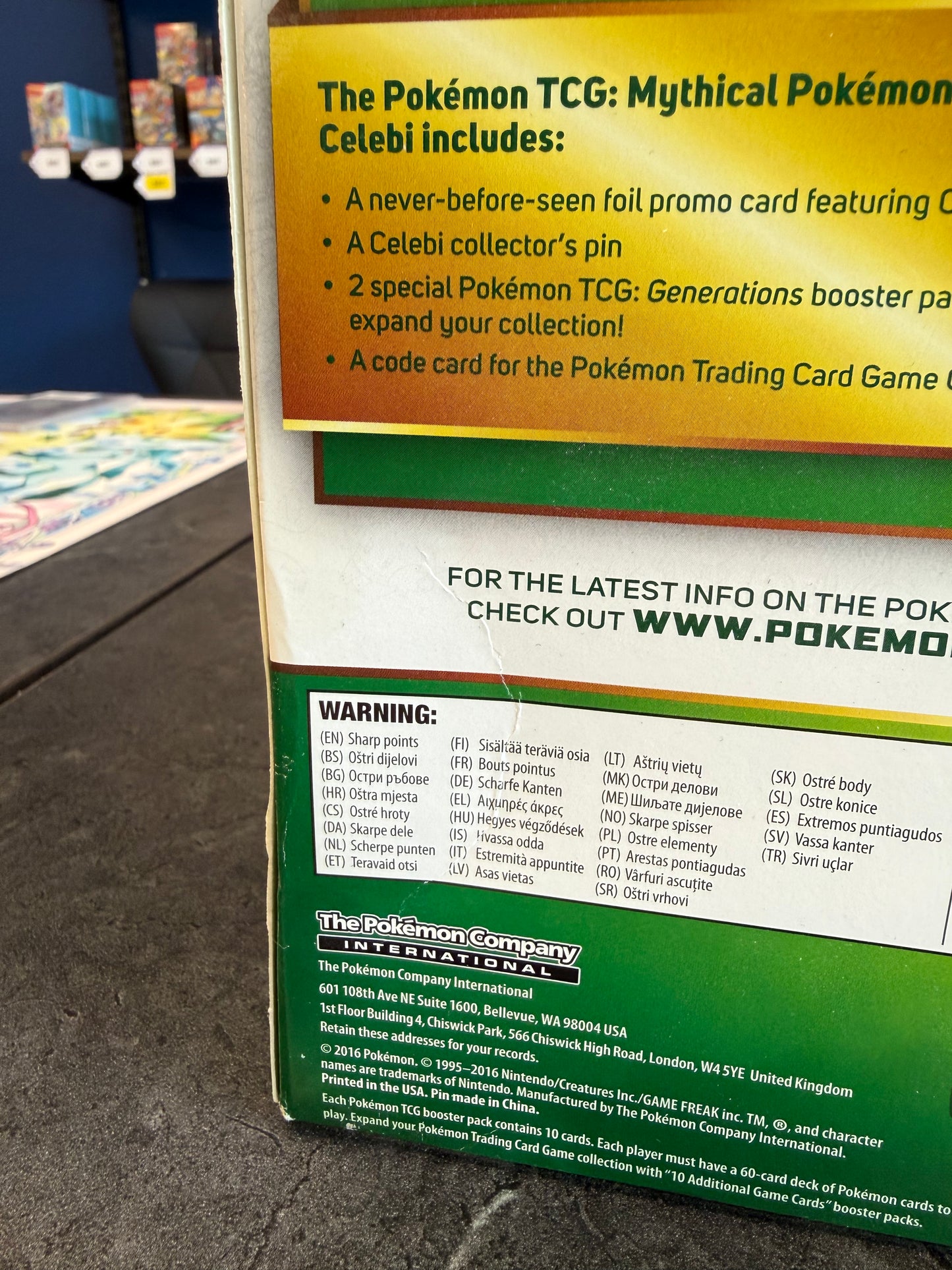 Mythical Pokemon Generations Collection Box [Celebi] (some wear, see pics)