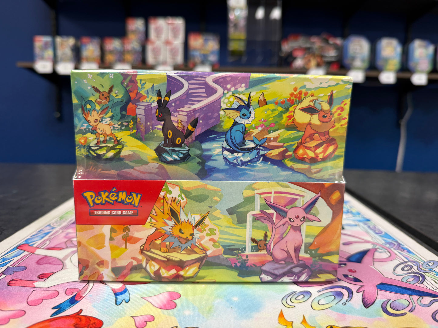 Prismatic Evolutions Sealed Mini Tin Display