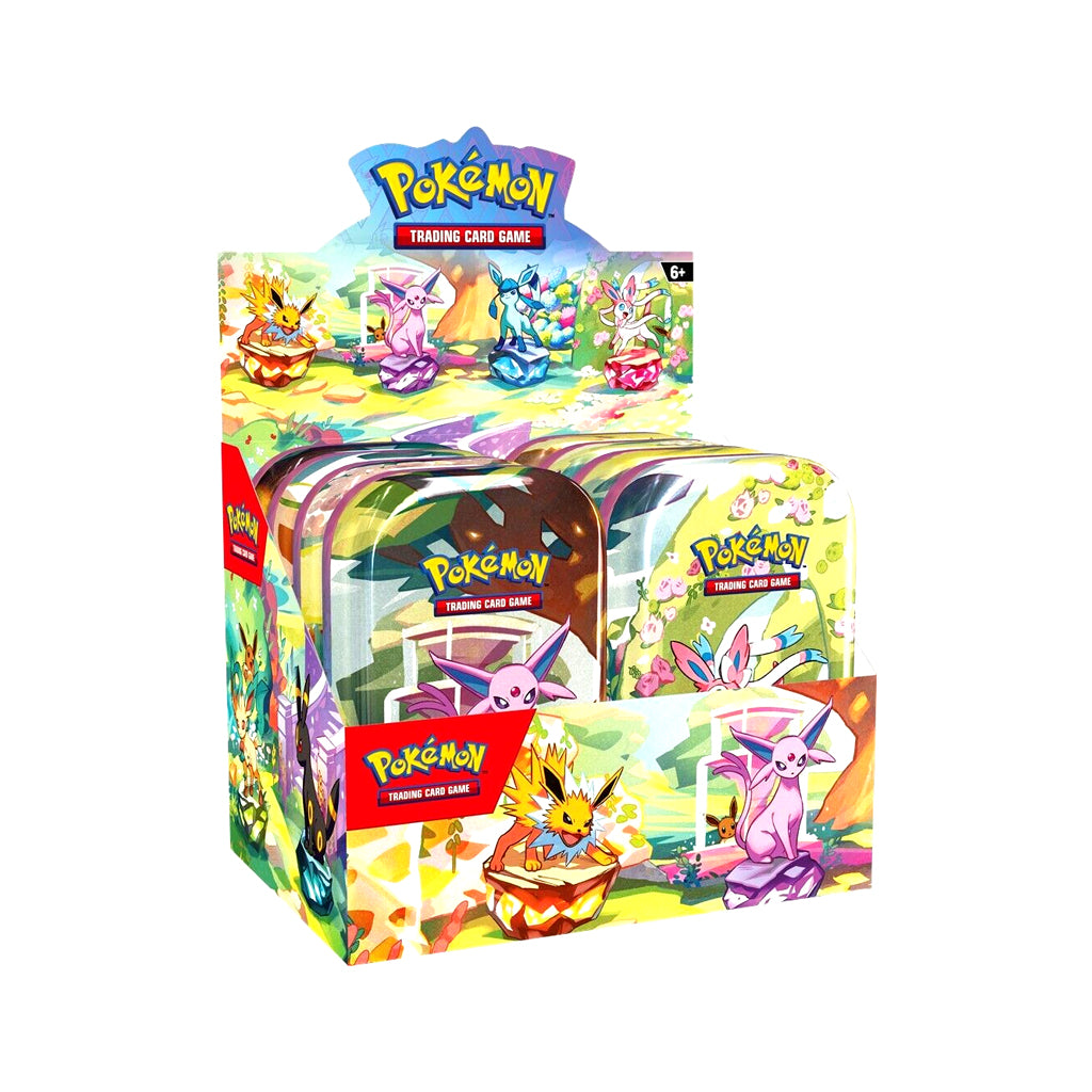 Prismatic Evolutions Sealed Mini Tin Display