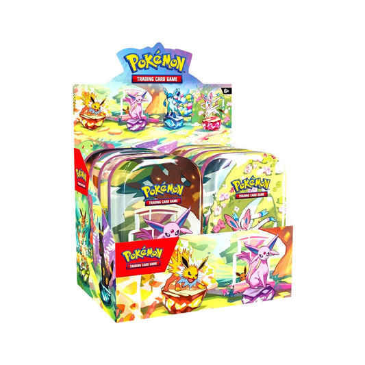 Prismatic Evolutions Sealed Mini Tin Display