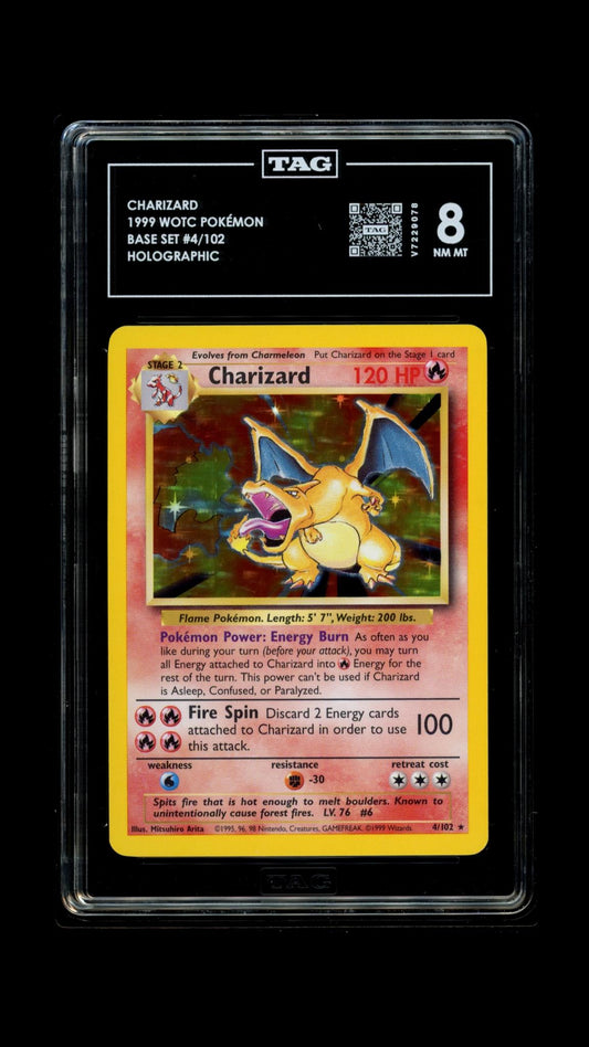 TAG 8 Charizard #4/102 Base Set Unlimited